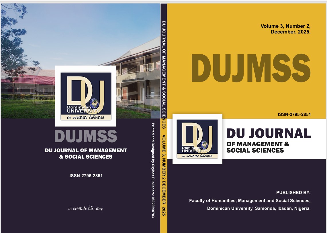 					View Vol. 3 No. 2 (2025): DU JOURNAL OF MANAGEMENT & SOCIAL SCIENCES (DUJMSS)
				